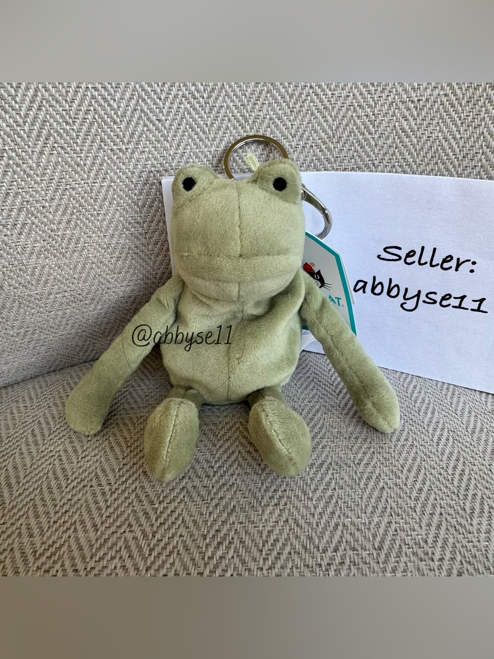 Jellycat Fergus Frog Bag Charm - Authentic - Brand New With Tags - Fast Ship